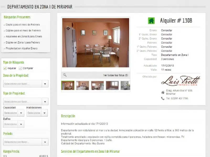 Turismo | Nuevo portal agrupa la oferta inmobiliaria miramarense