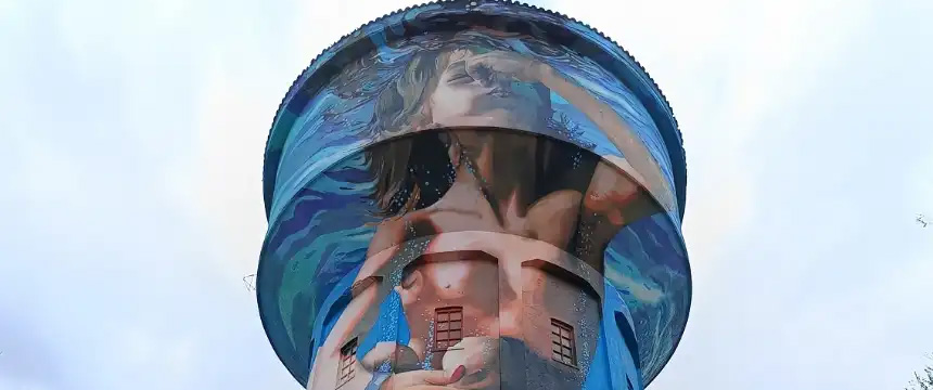 El mural en el Tanque de Agua fue elegido el mejor del mundo | Miramarense