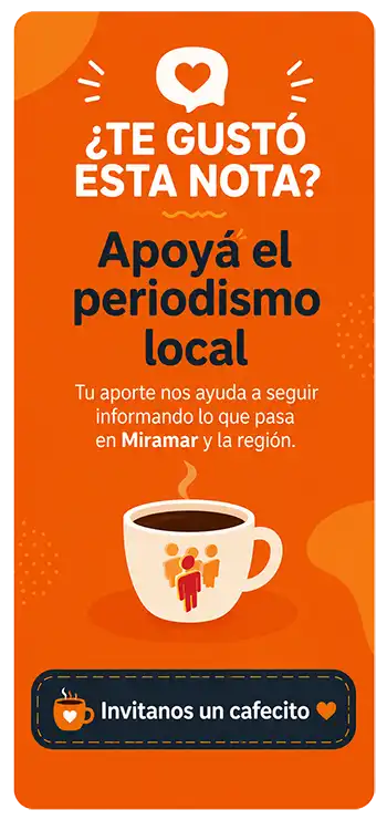 Invitanos un cafecito — Apoyá el periodismo de Miramar