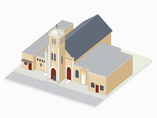 Infografía de la Iglesia San Andrés Apóstol