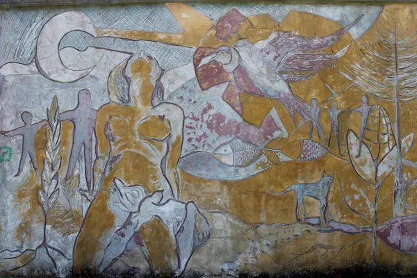 Mural del muro 10, cara A: La Tierra, pariendo la Paz