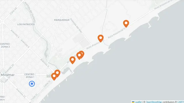 Plano de balnearios de Miramar