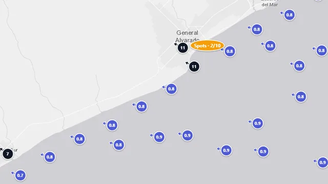Pronóstico de olas y viento en Miramar