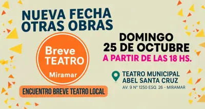 Breve Teatro Miramar presenta un nuevo encuentro de teatro local